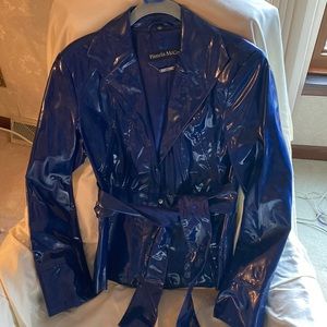 Pamela McCoy Royal Blue Rain Coat. Size Small.